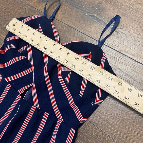 See you Monday striped cropped jumpsuit romper size small - Picture 7 of 10